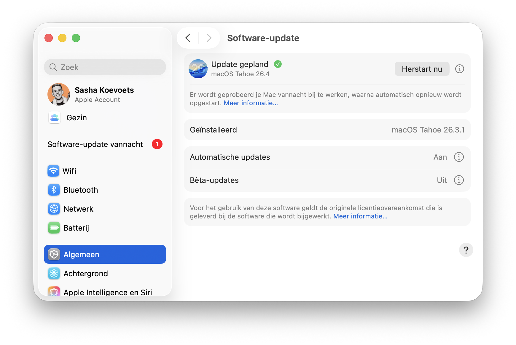 Macos update bubbeltje