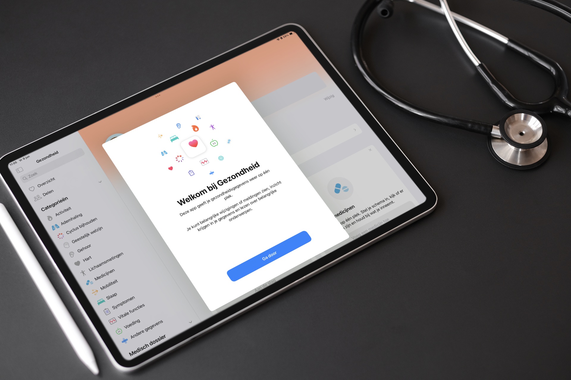 Gezondheid-app op de iPad in iPadOS 17