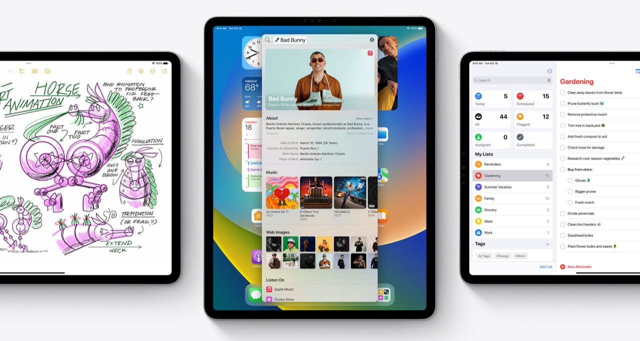 iPadOS 16 op een iPad