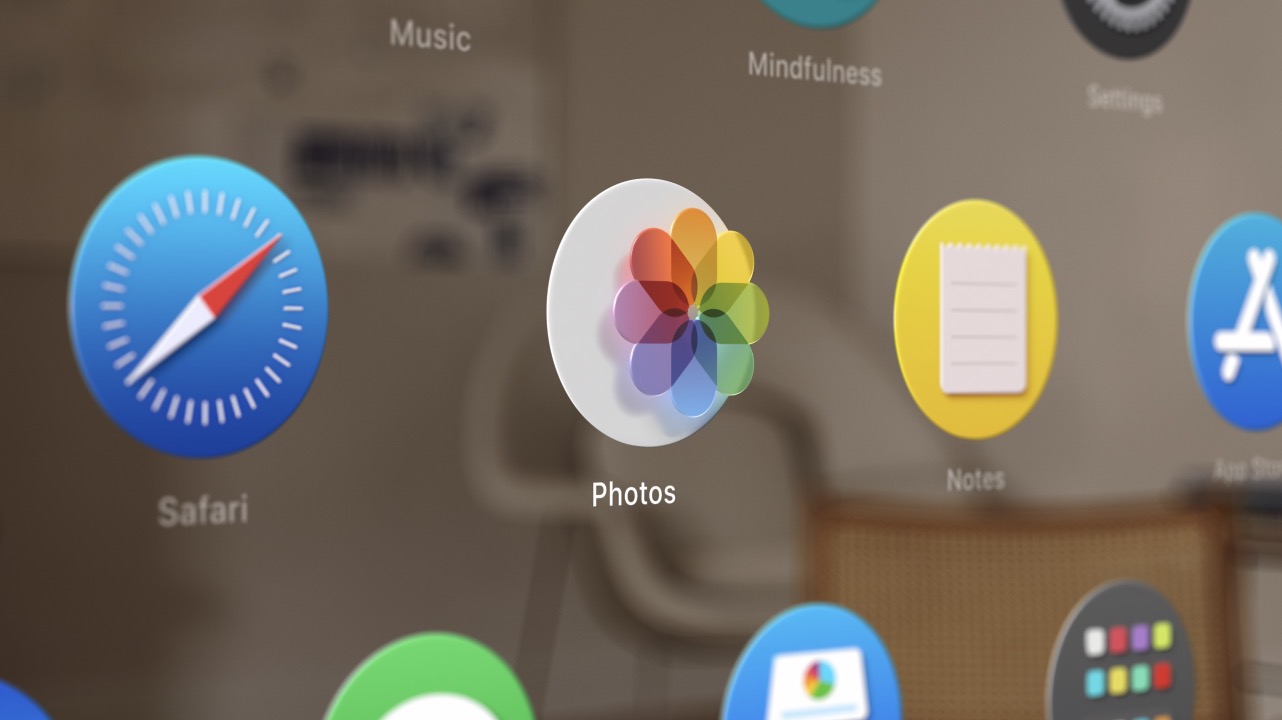 Apple Vision Pro beginscherm met apps