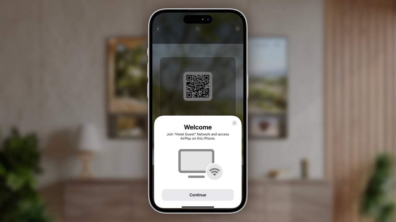 AirPlay in hotel in iOS 17