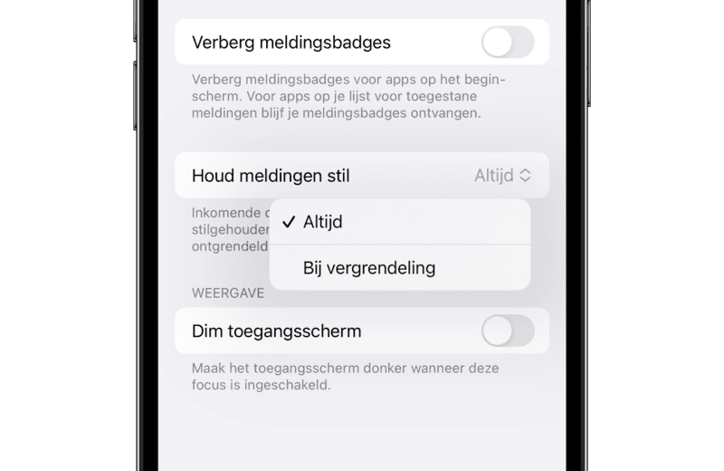 iOS 17 Focus: meldingen stilhouden bij vergrendeling