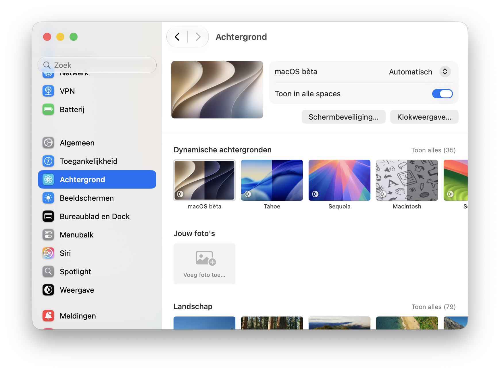 Achtergrond instellen macOS
