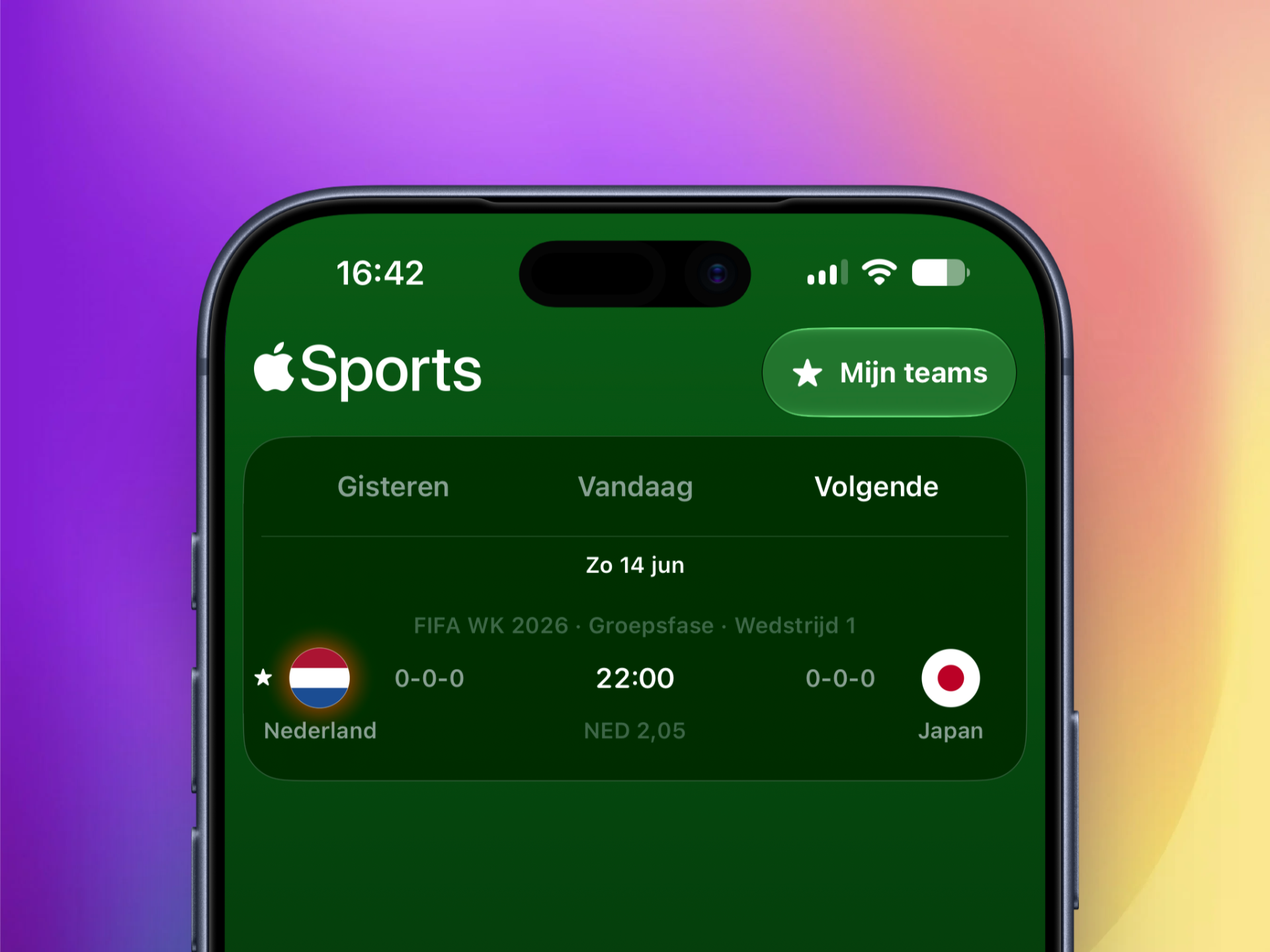 Apple Sports wedstrijd