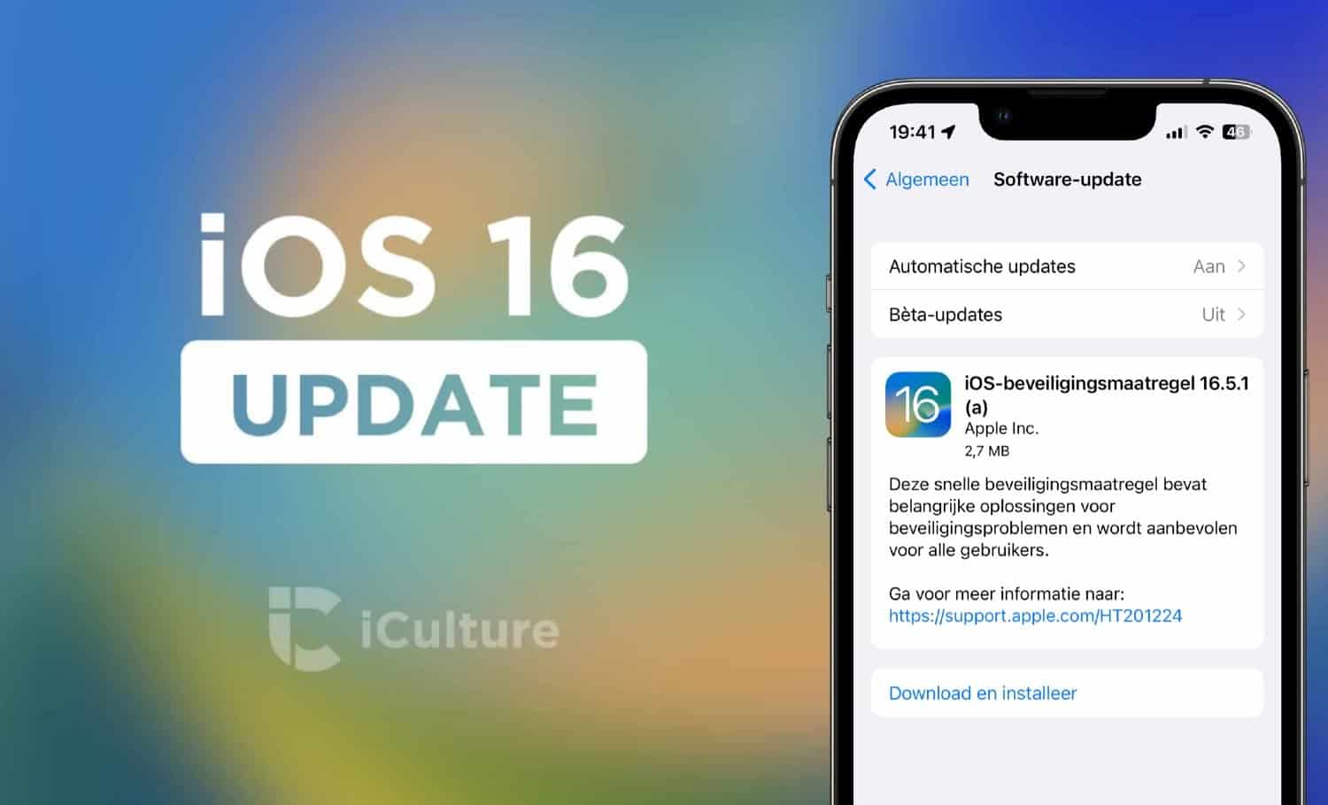 Apple iOS 16.5.1 (a) snelle beveiligingsupdate