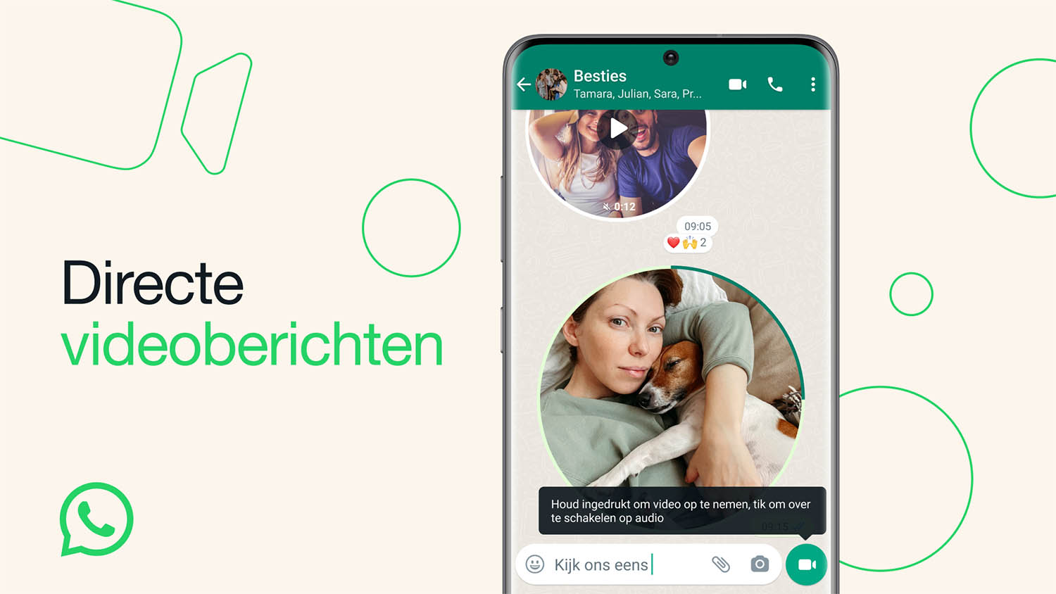 Directe videoberichten WhatsApp