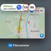 Flitsmeister trajectcontroles in CarPlay