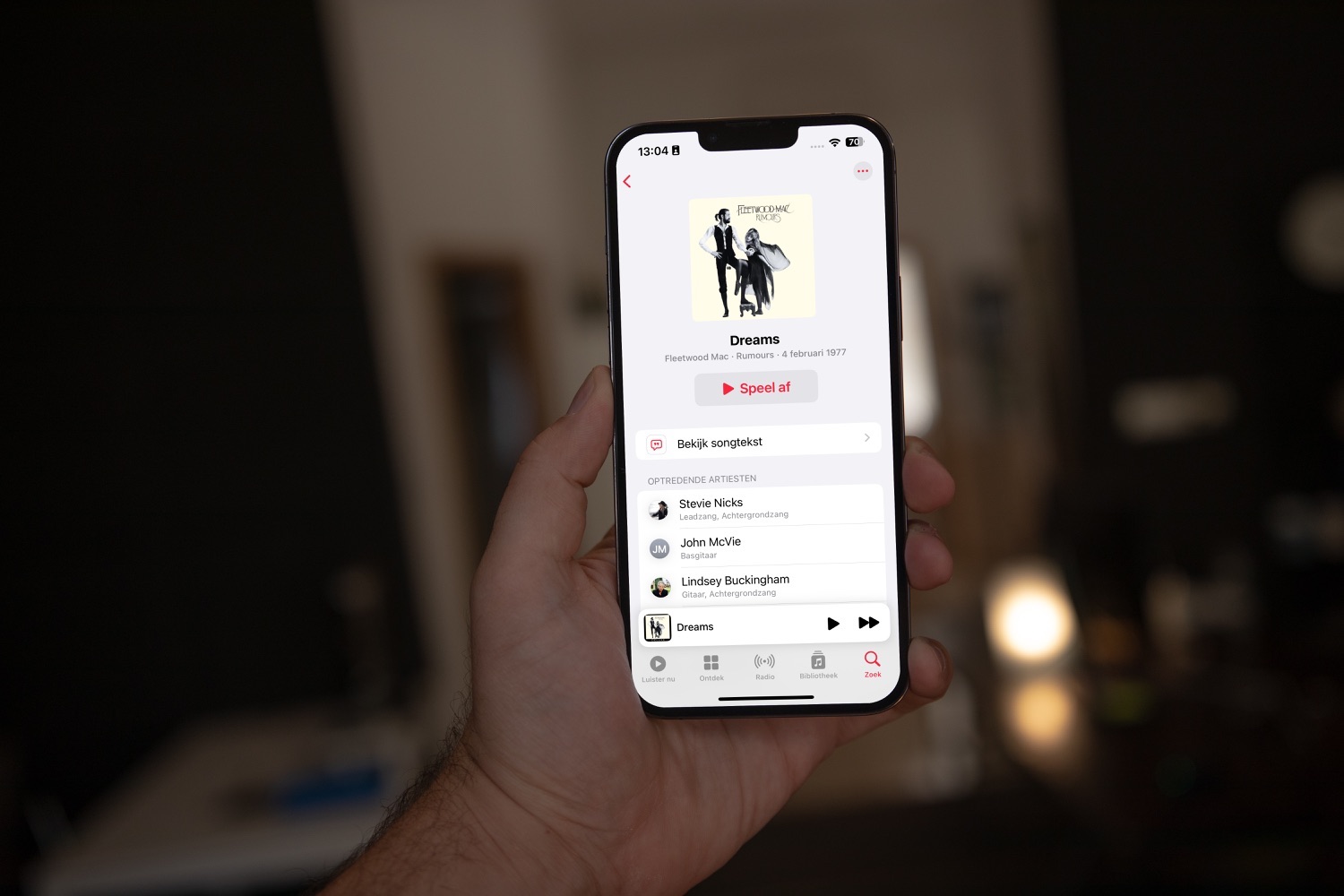 Apple Music credits van een nummer bekijken