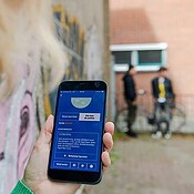 Burgernet-app op smartphone
