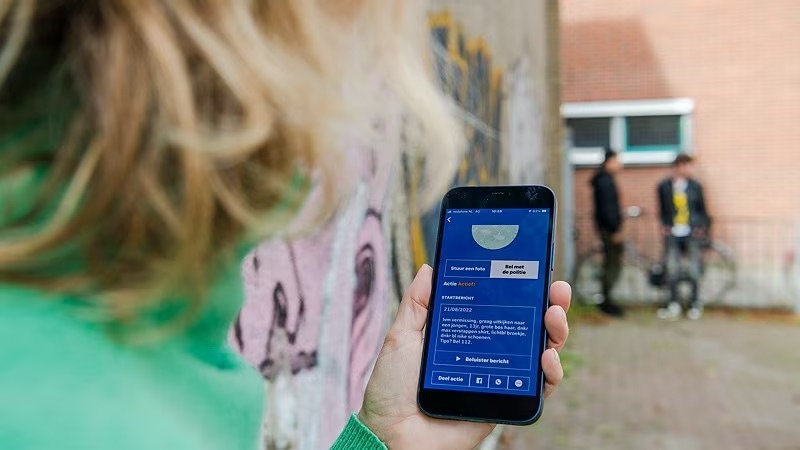 Burgernet-app op smartphone