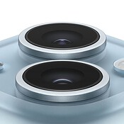 iPhone 15 blauw camera