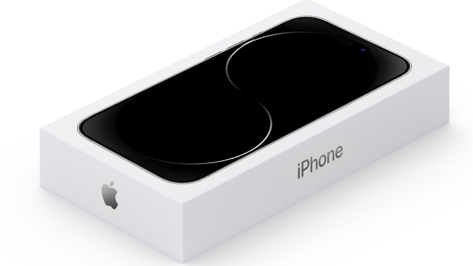 Render van iPhone 15 Pro verpakking