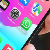 WhatsApp-icoontje op iPhone beginscherm