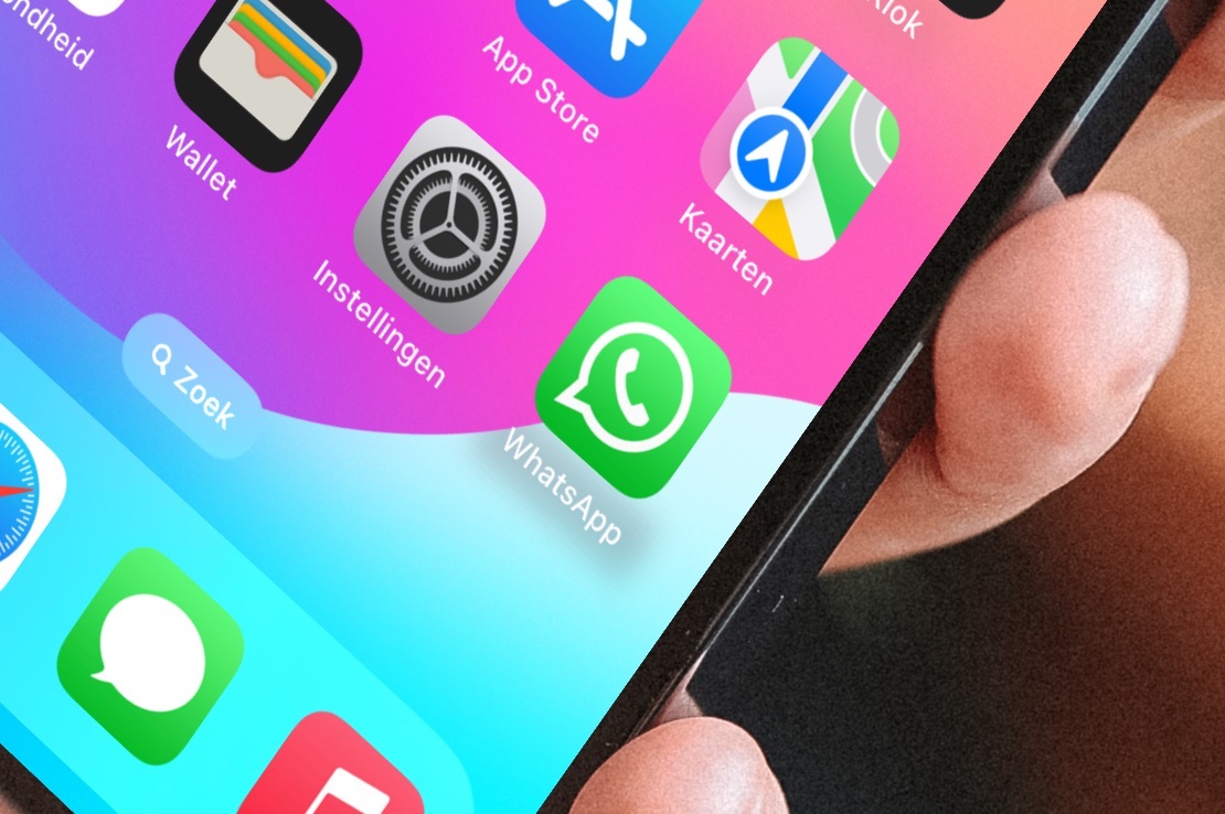 WhatsApp-icoontje op iPhone beginscherm