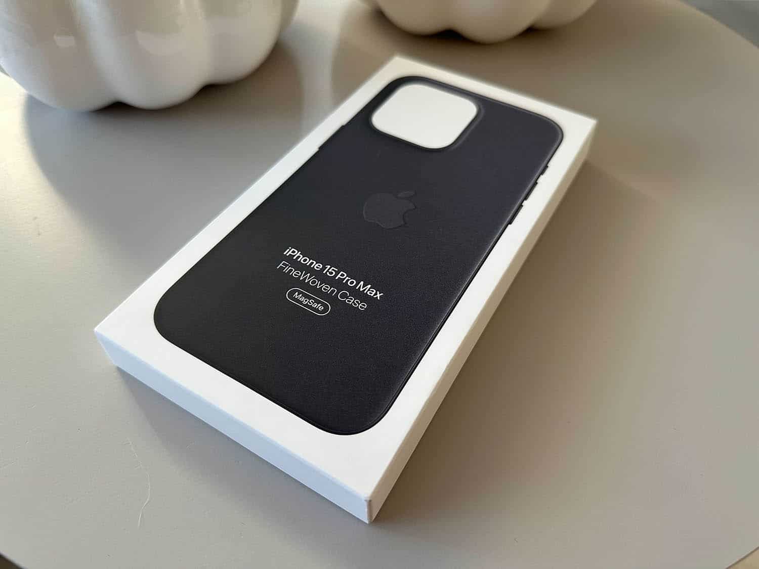 FineWoven case voor iPhone 15: verpakking