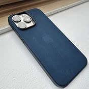 FineWoven-case iPhone 15 na gebruik