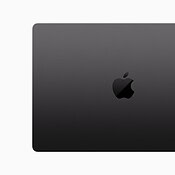 Apple MacBook Pro in Space Black bovenaanzicht met gesloten deksel
