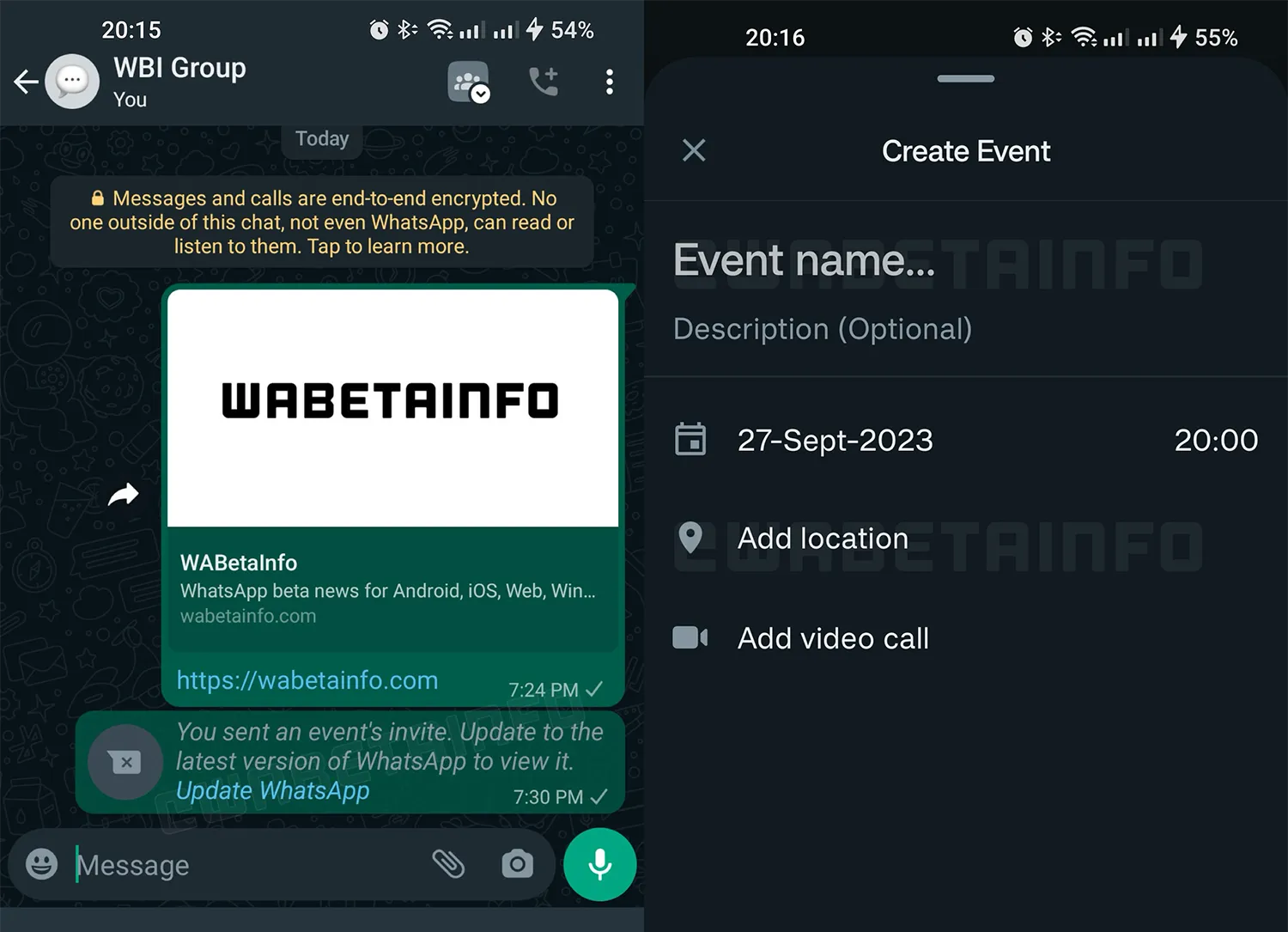 WhatsApp groep uitnodiging