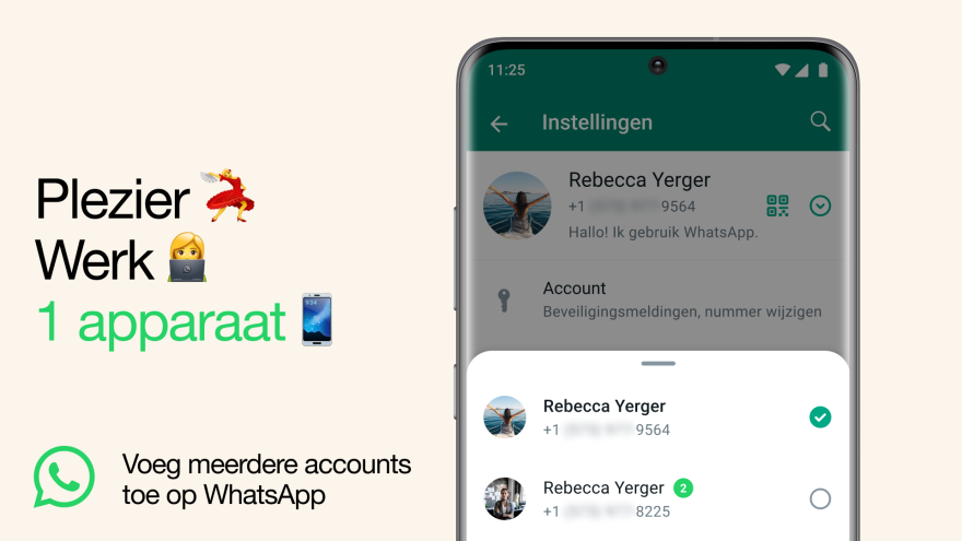 WhatsApp met meerdere accounts