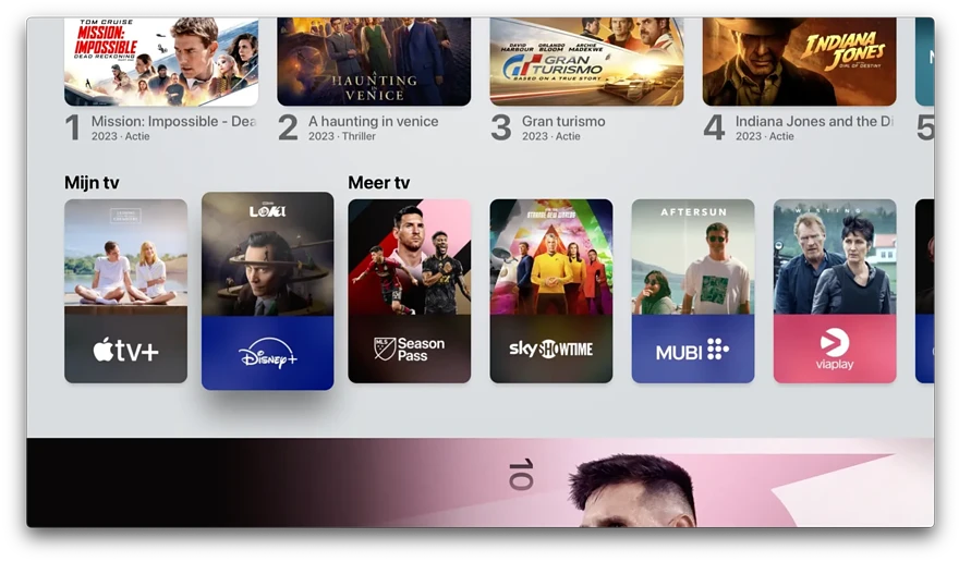 Apple TV-app in tvOS 17.2 met Mijn TV