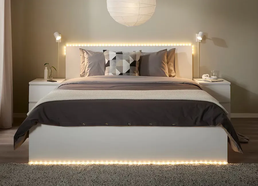 IKEA Ormanas ledstrip rondom bed