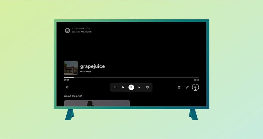 Spotify tv-app 2023 update met donkere modus