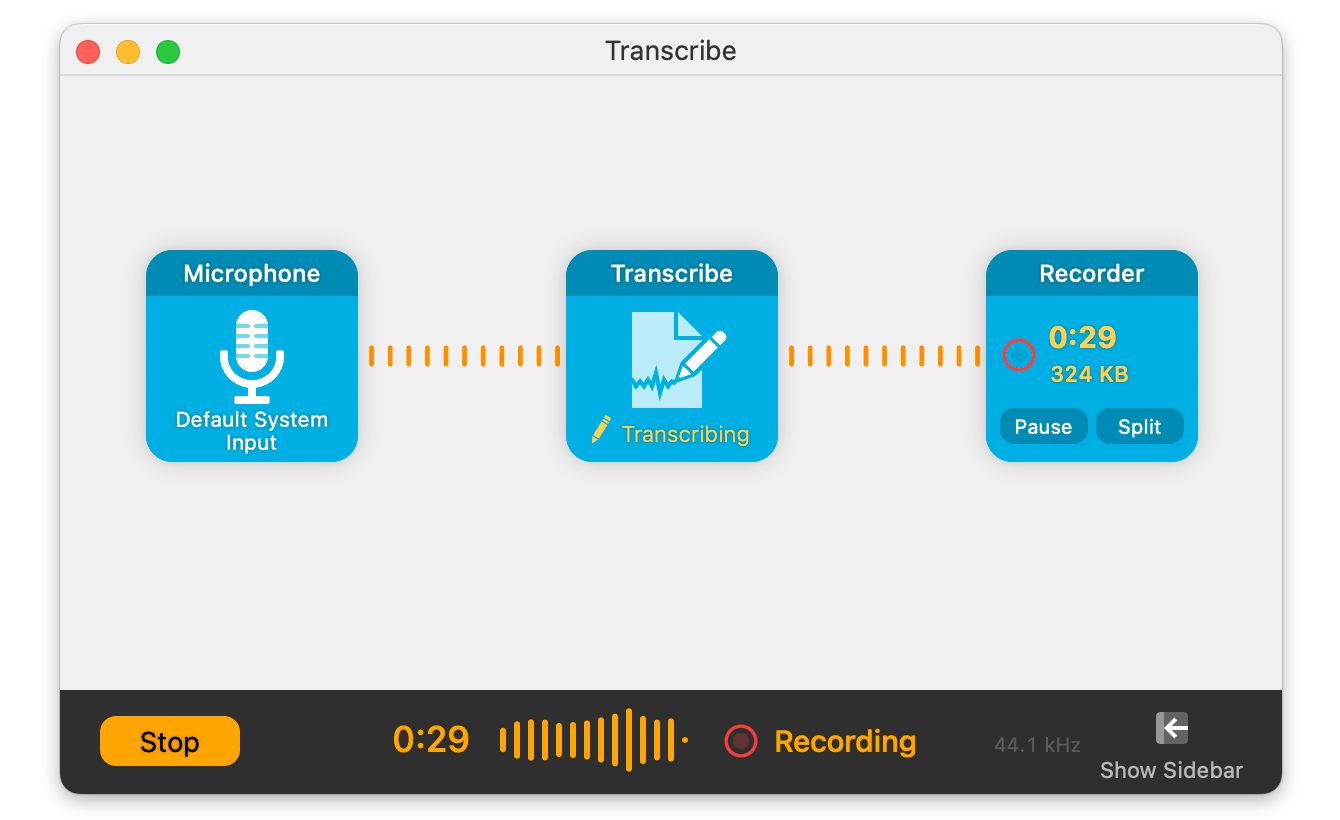 Transcribe in Audio Hijack
