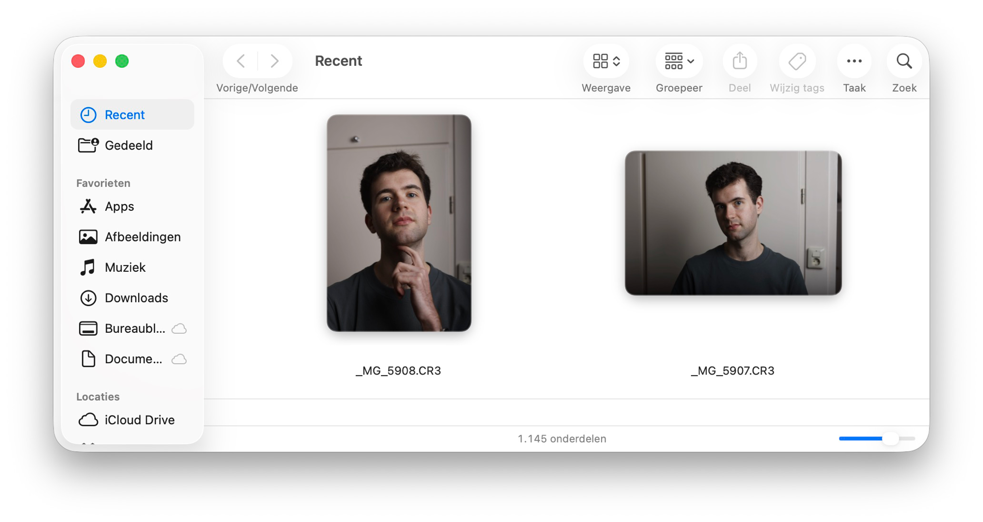 Symbolen in Finder groter maken