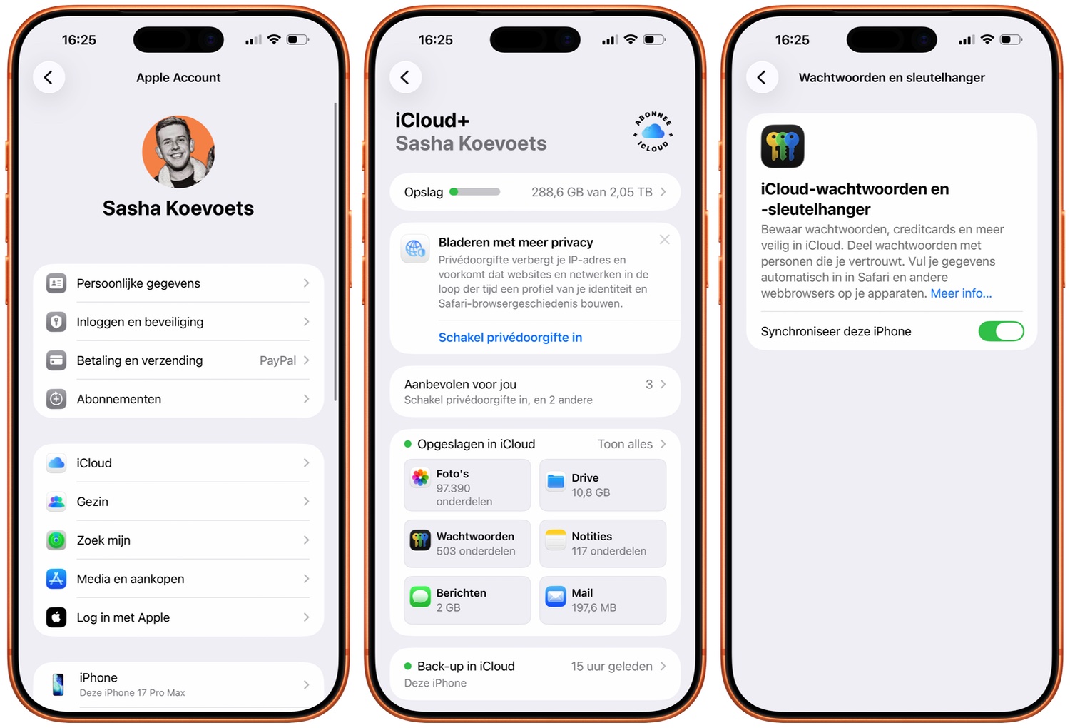 iCloud sleutelhanger iOS 26