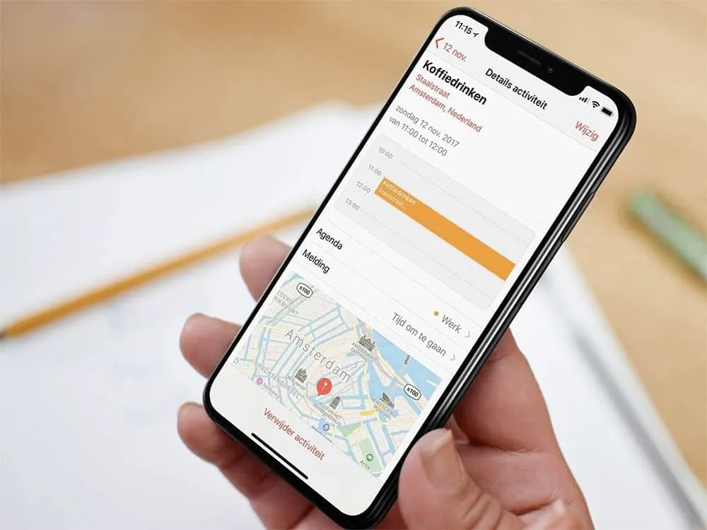 Locatie in agenda-app