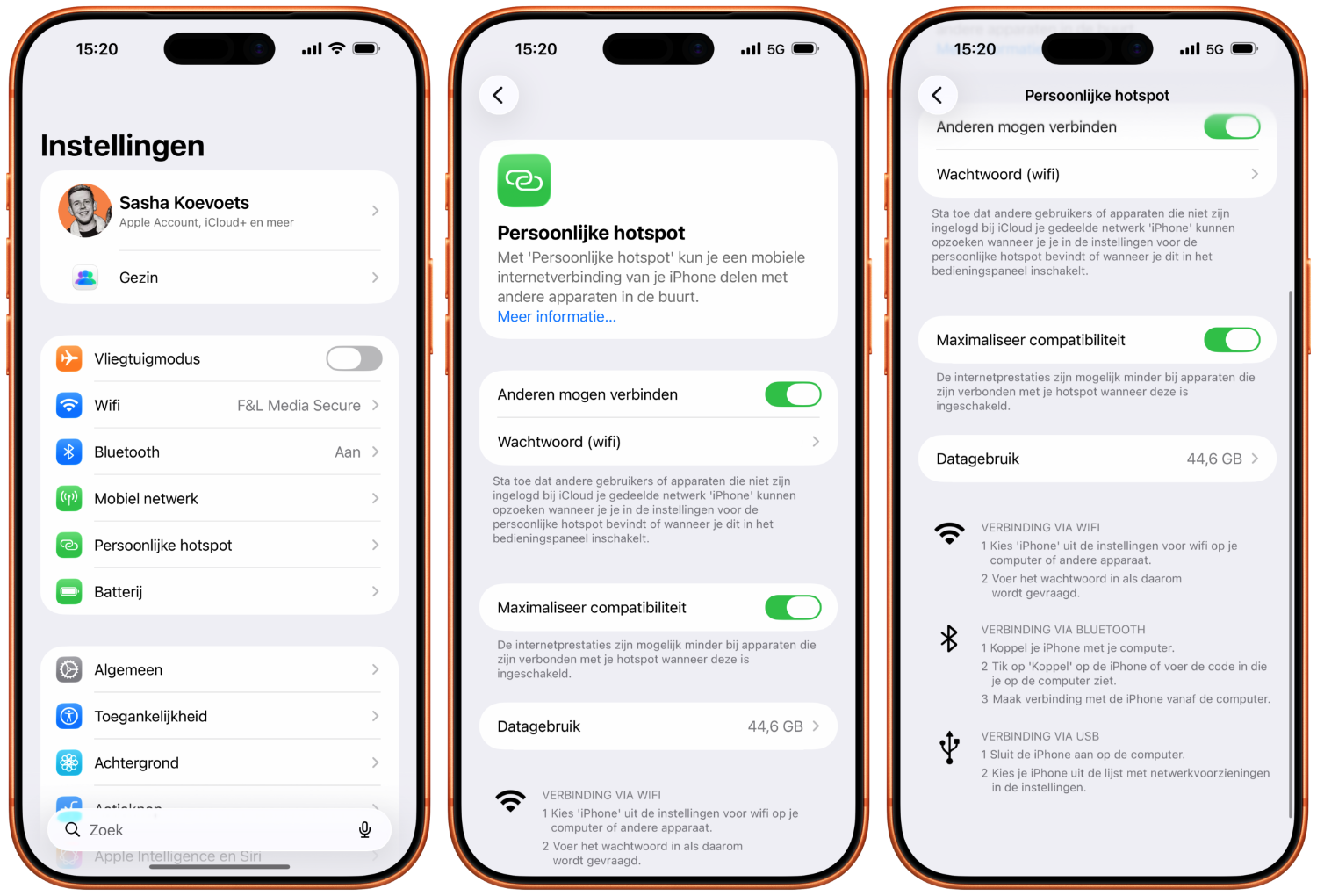 Persoonlijke hotspot verbinden