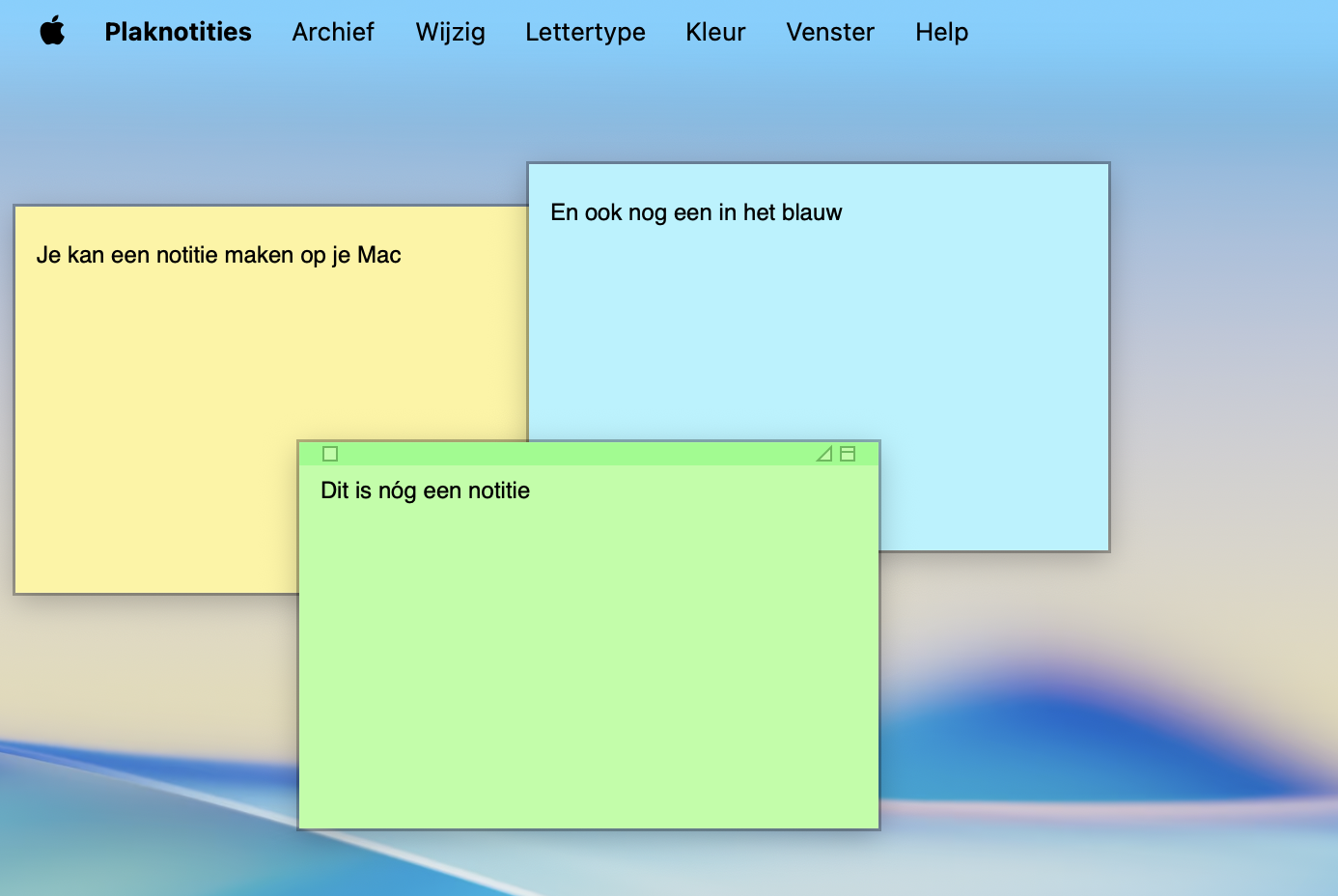 Plaknotities op Mac