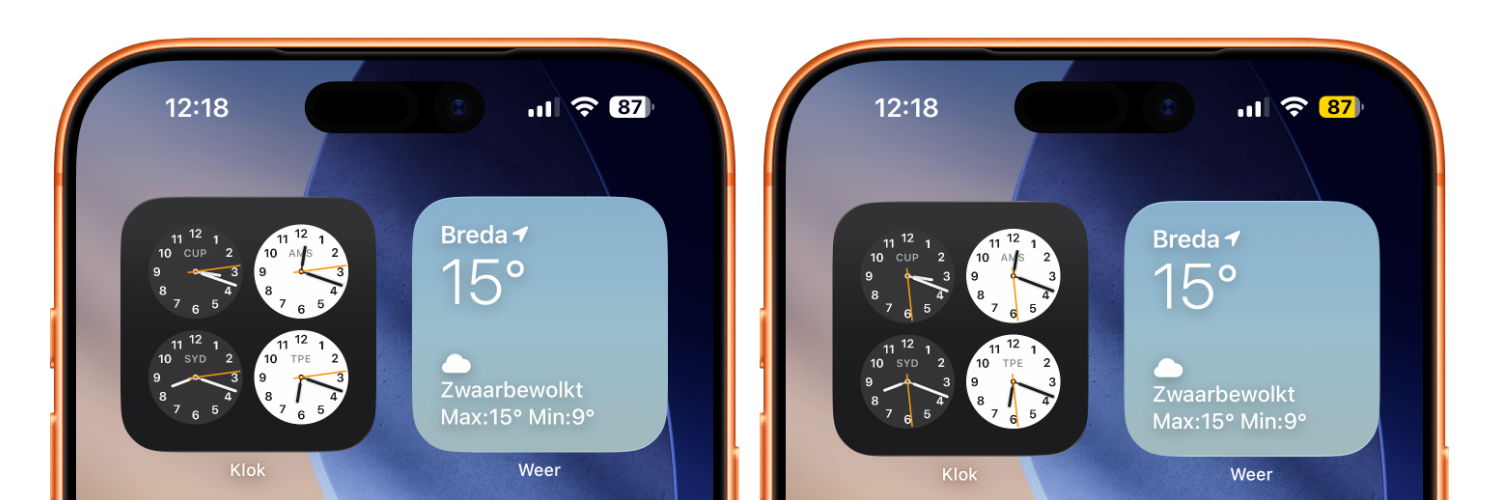 Batterijpercentage besparing