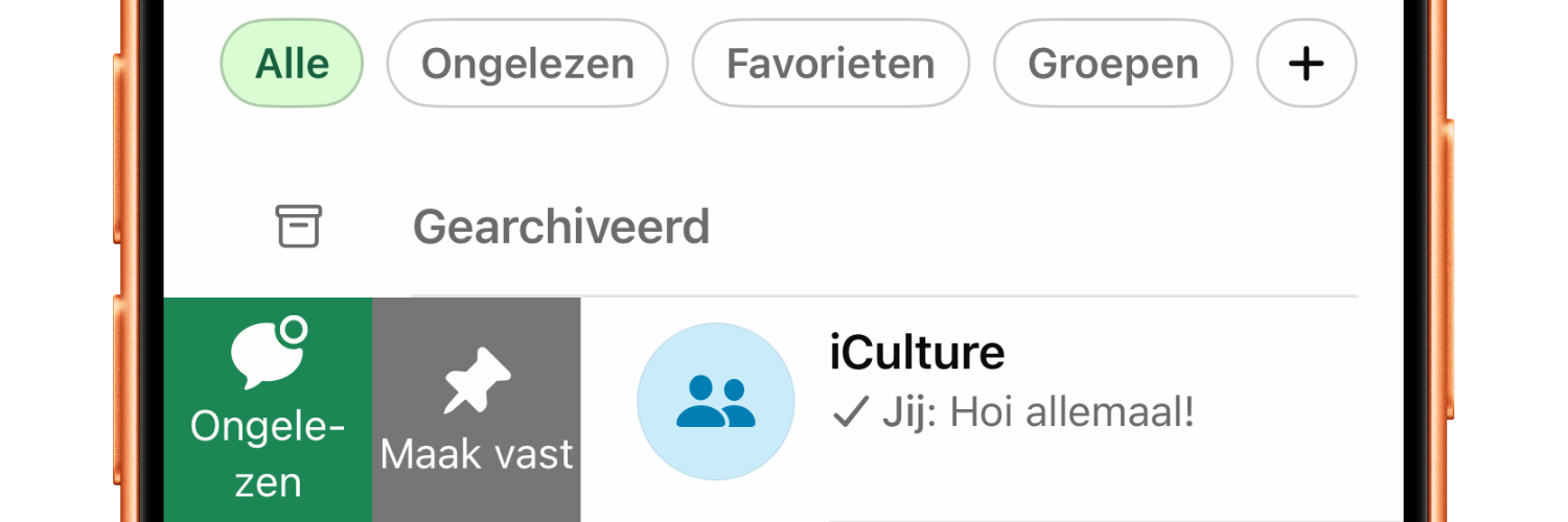 Gesprek vastmaken WhatsApp