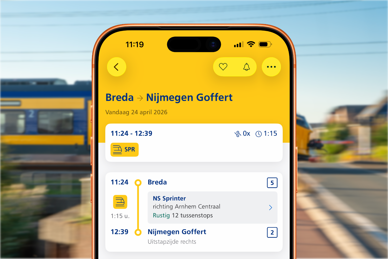 Treinreis NS-app