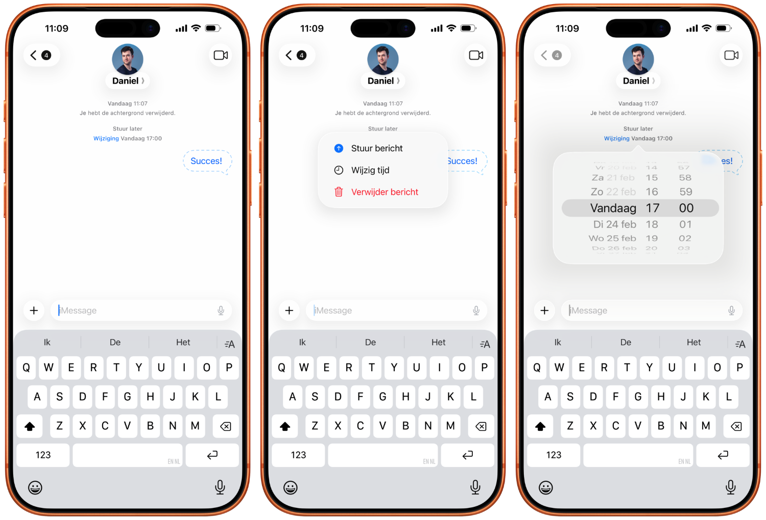 Vertraagd bericht wijzigen