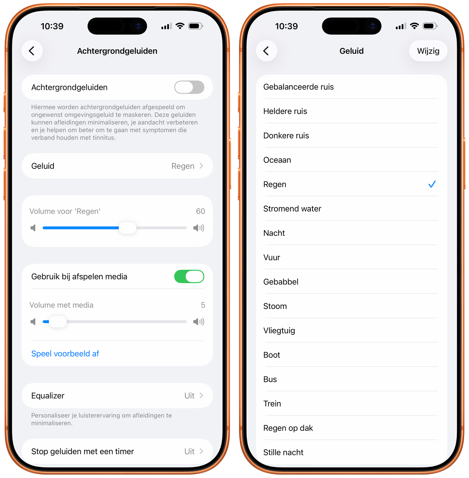 Achtergrondgeluiden iOS