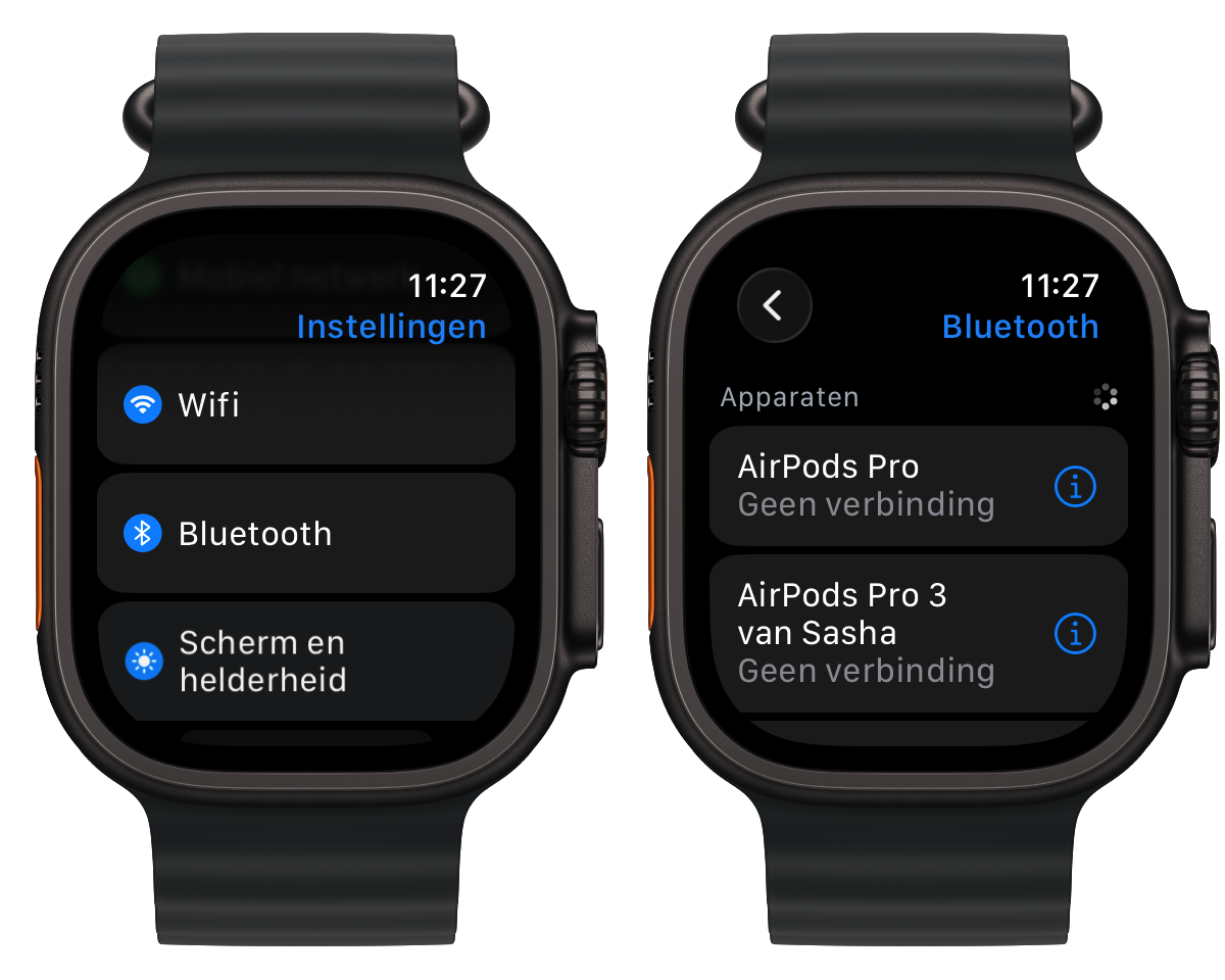 AirPods verbinden met Apple Watch