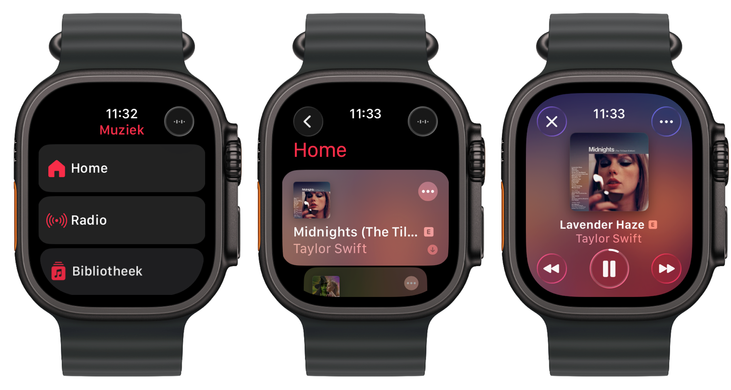 Muziek afspelen Apple Watch