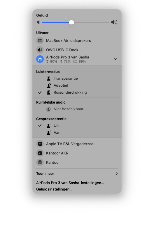 Ruisonderdrukking macOS