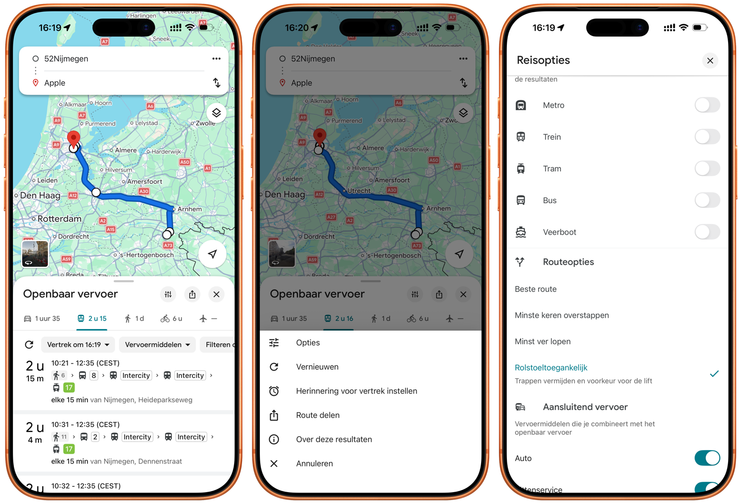 Route als rolstoeltoegankelijk