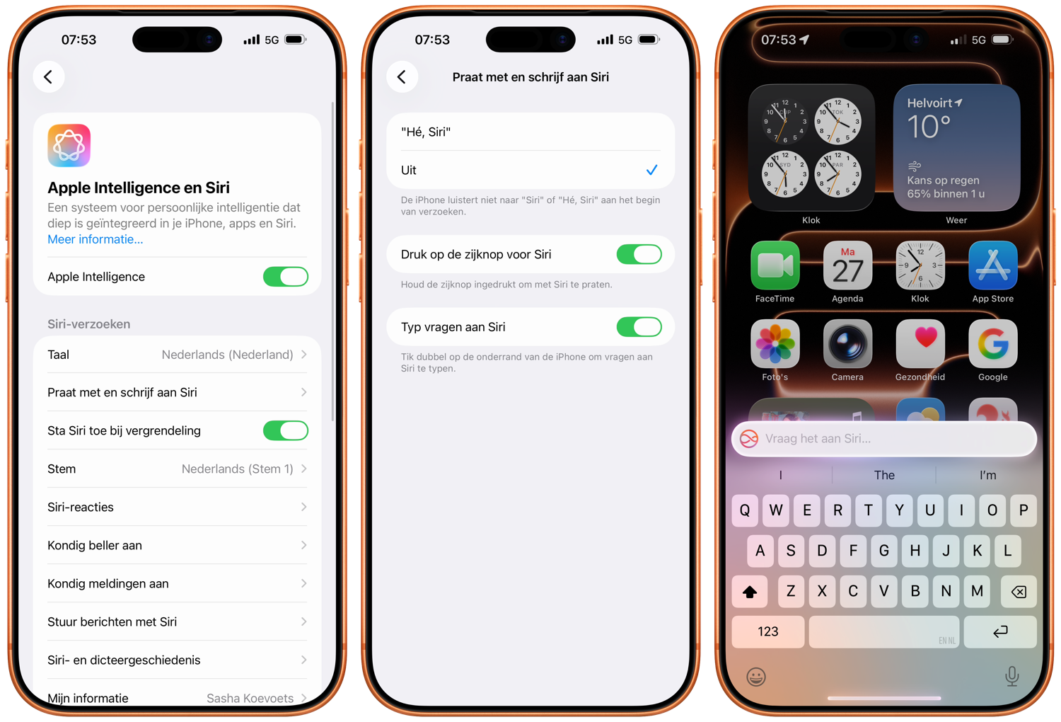 Typen naar Siri met Apple Intelligence
