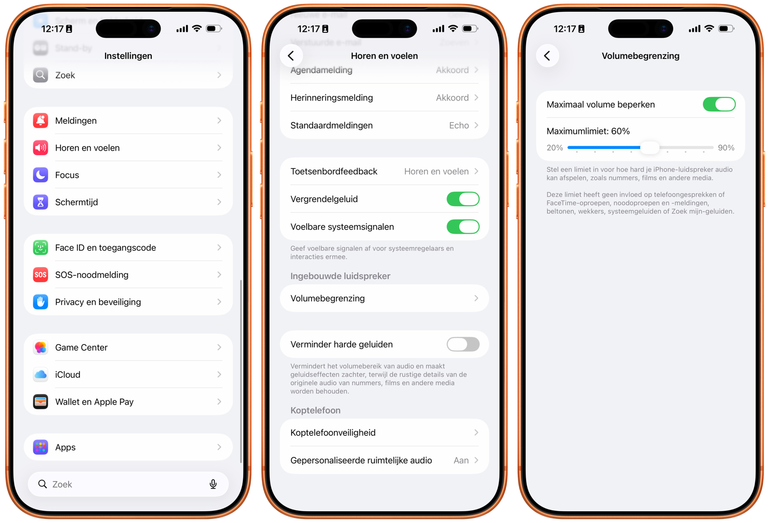 Volumebegrenzing iOS