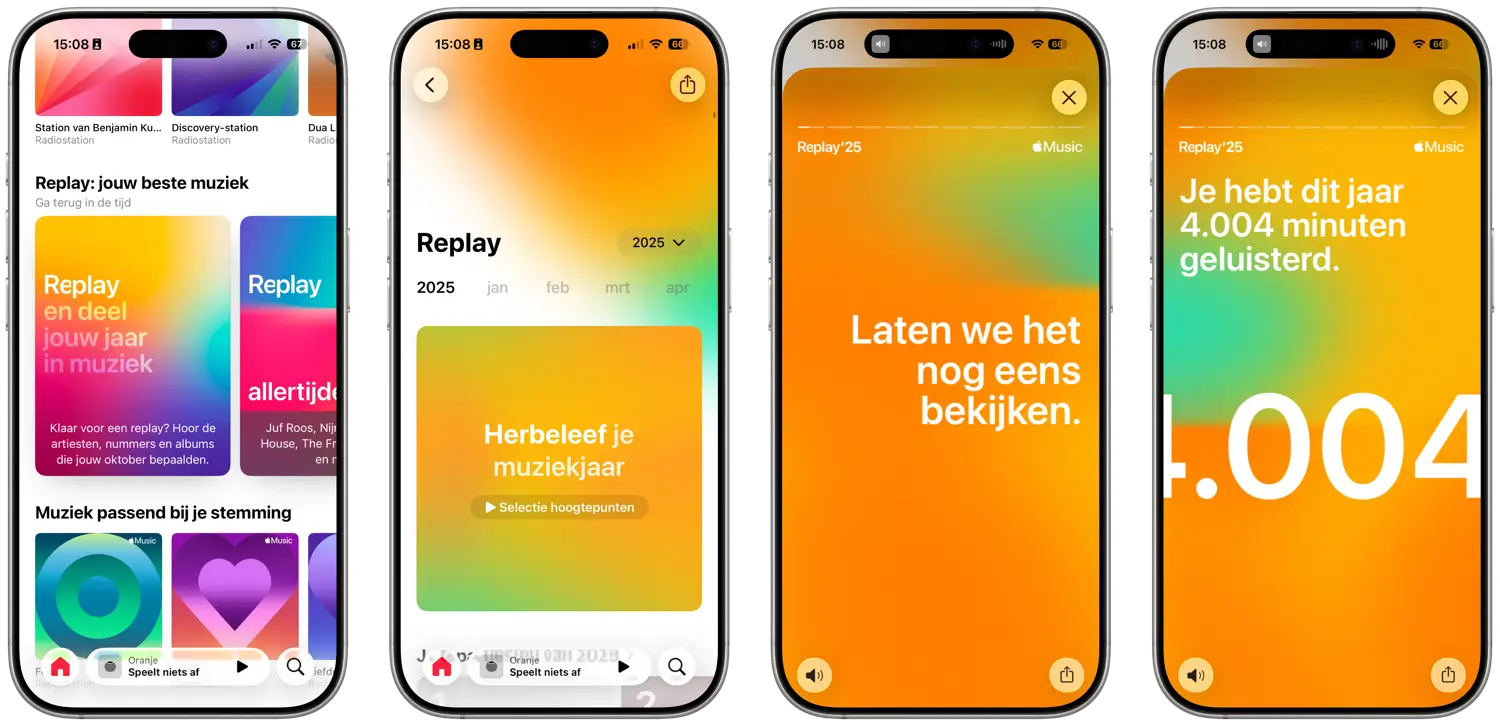 Apple Music Replay 2025 jaaroverzicht