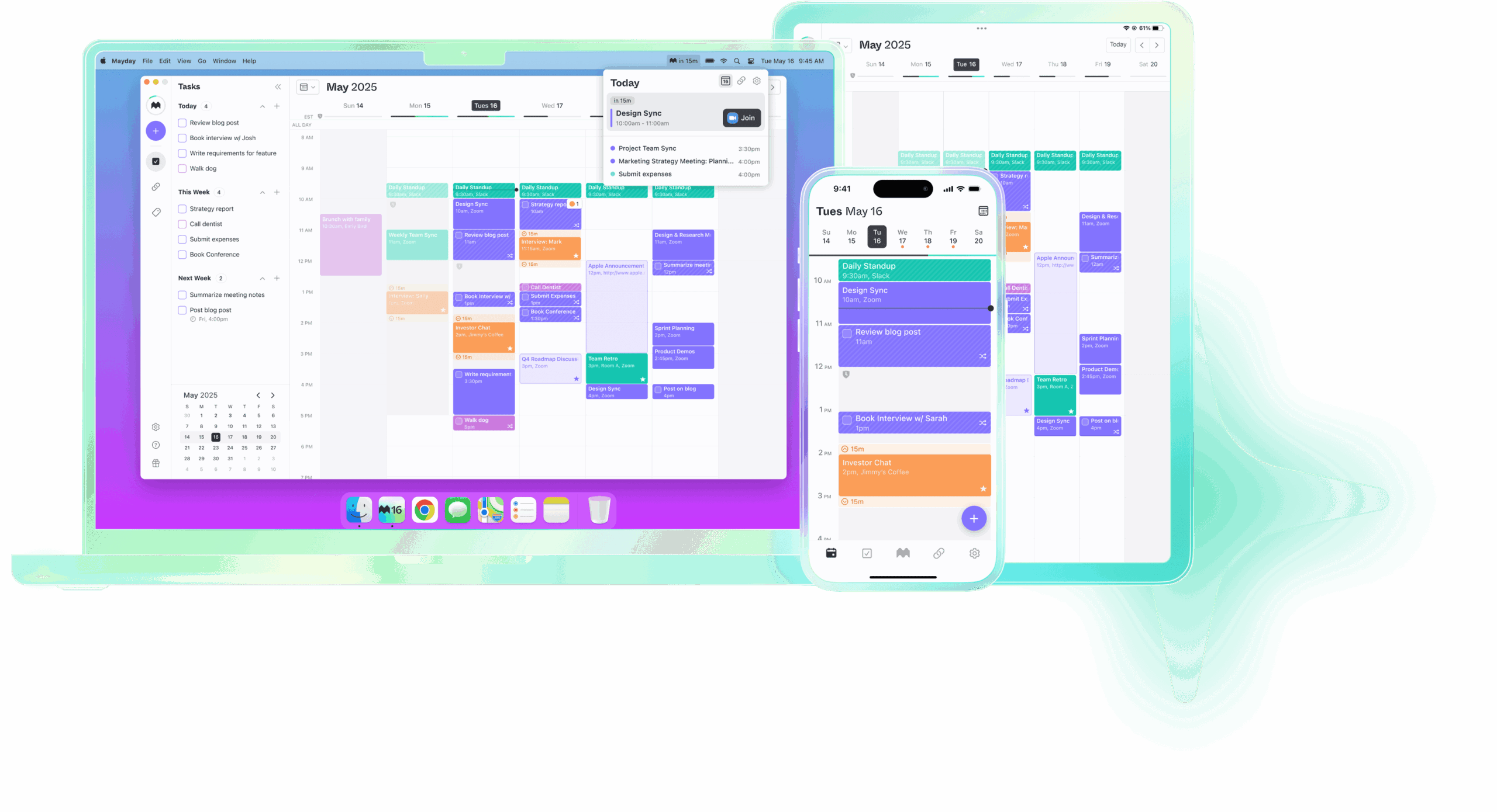 Mayday agenda app