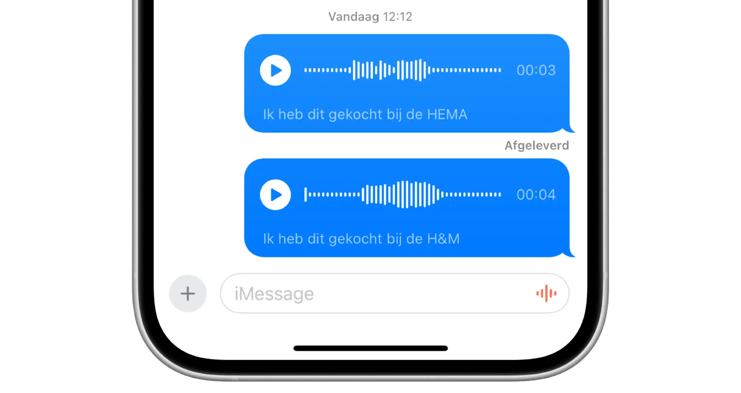 Bug in iMessage spraakberichten met ampersand teken