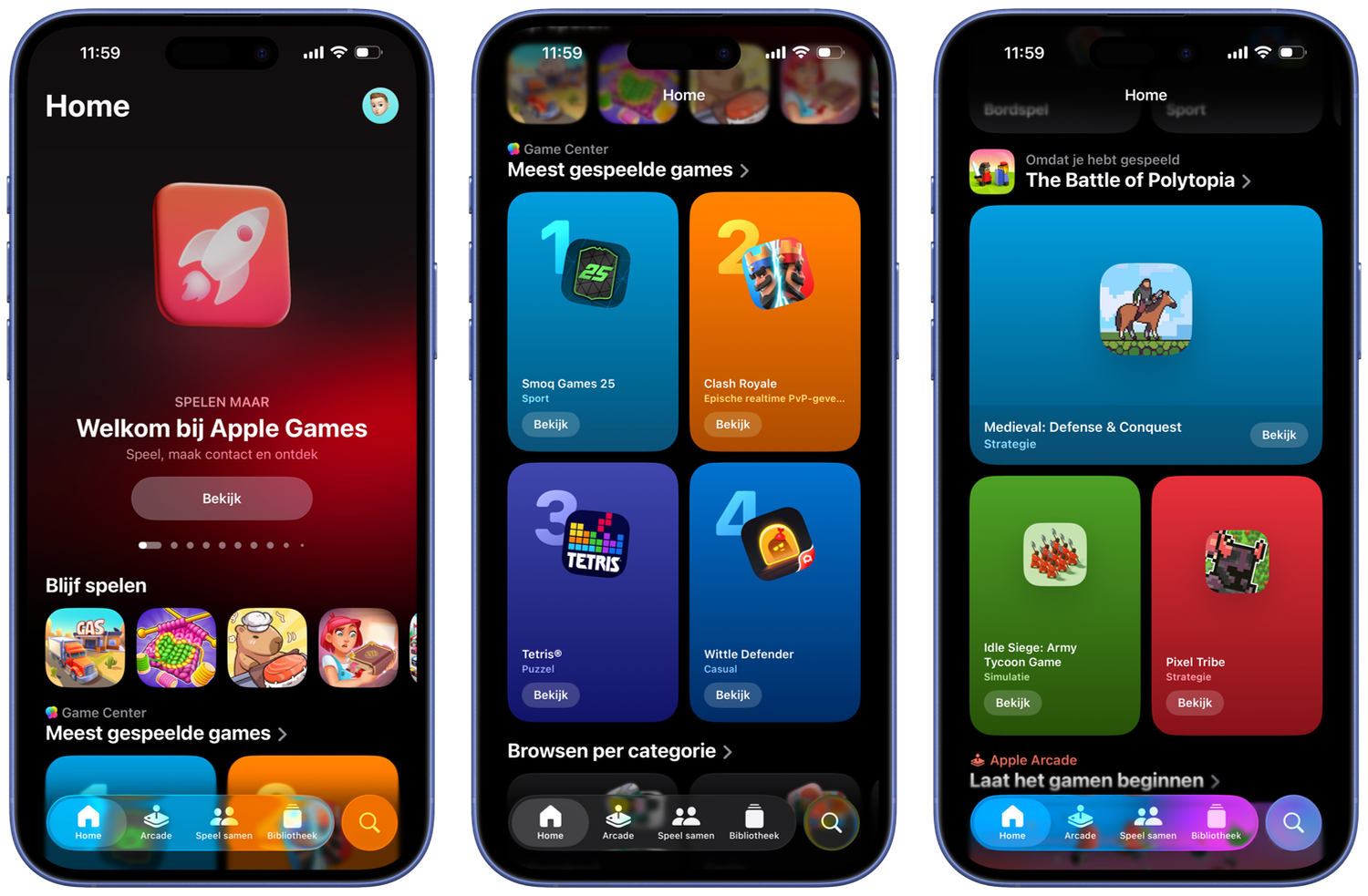Apple Games Home page