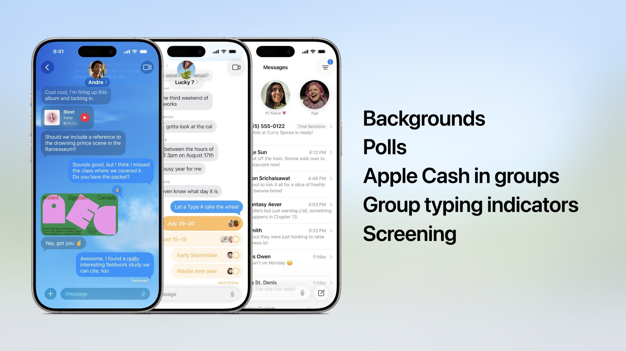 Polls in iMessage