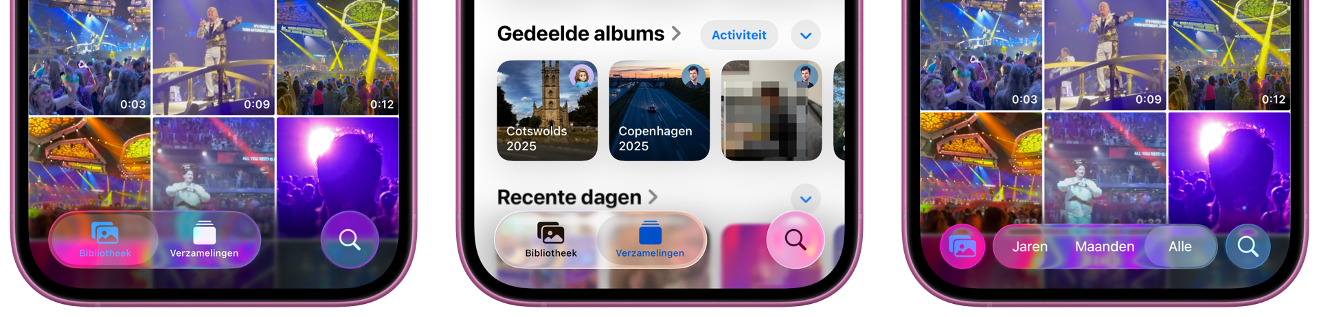 Nieuw design Foto's-app in iOS 26
