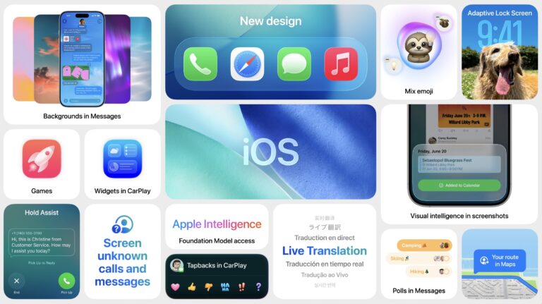 iOS 26 bento overzicht